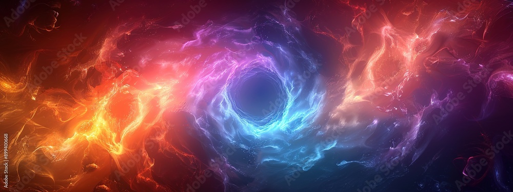 A vibrant and colorful background featuring an ethereal portal with swirling colors of blue A vibrant and colorful background featuring an ethereal portal with swirling colors of blue