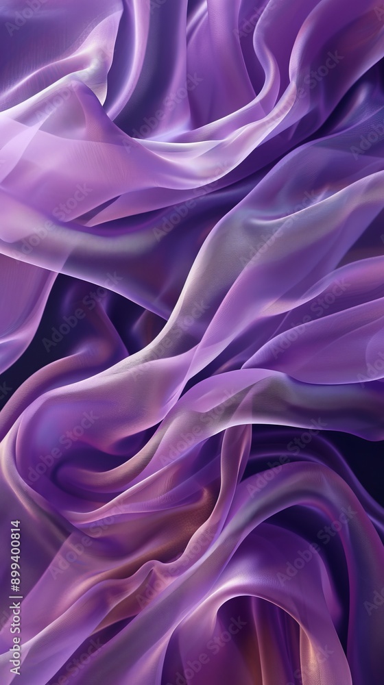 Fototapeta premium A close-up of a purple fabric against a black background