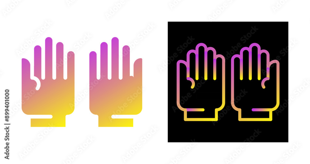 Fototapeta premium Gloves Vector Icon