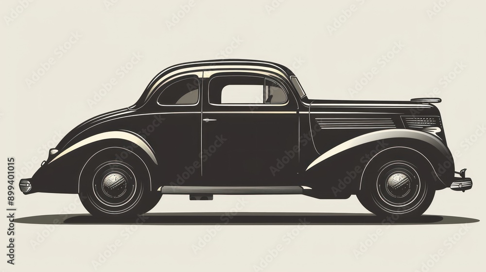 Vintage American car from the 1940s