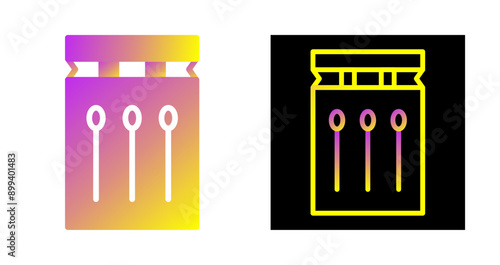 Waterproof matches Vector Icon