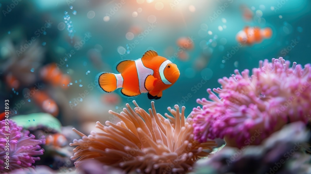 Clownfish and Sea Anemones. Clownfish and Sea Anemones.