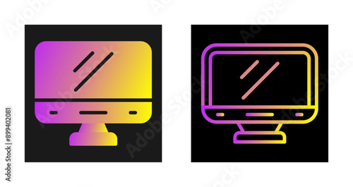 Desktop Computer Vector Icon