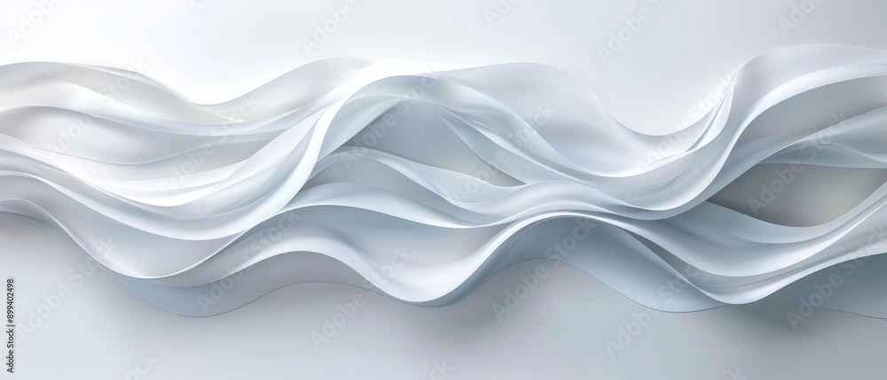 A white backdrop with undulating waves at its upper and lower edges, giving an illusion of wind sway A white backdrop with undulating waves at its upper and lower edges, giving an illusion of wind sway