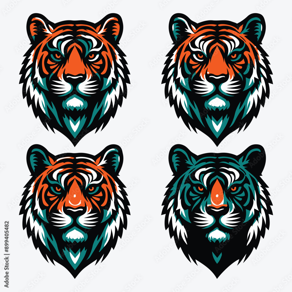 Tiger Vector Illustration Silhouette Collection Tiger Vector Illustration Silhouette Collection