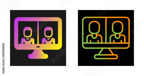 Video Conferencing Vector Icon