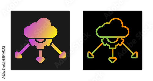 Network Load Balancing Vector Icon