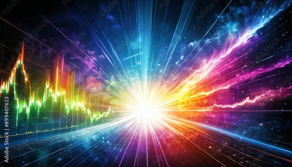 Stock chart explosion of brilliant light bursts from the sun light Stock chart explosion of brilliant light bursts from the sun light