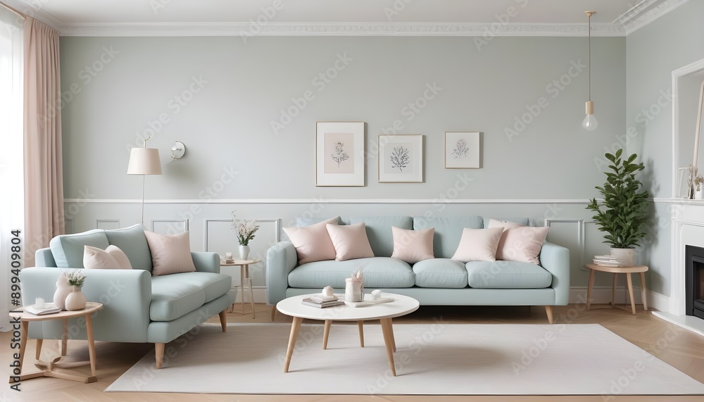 Photo interior modern design room 3d illustration Photo interior modern design room 3d illustration