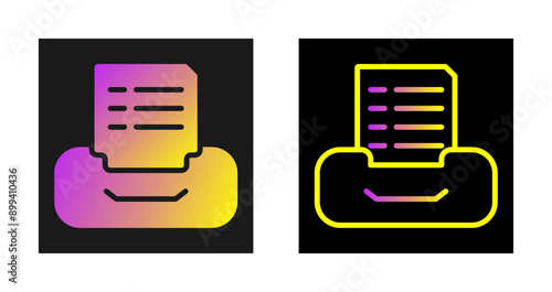 Filing cabinet with files Vector Icon