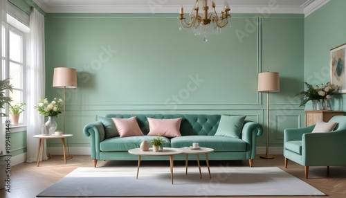 Photo interior modern design room 3d illustration