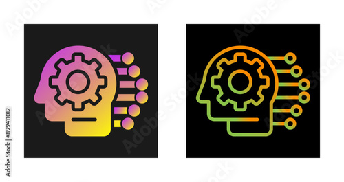 Machine Learning Vector Icon