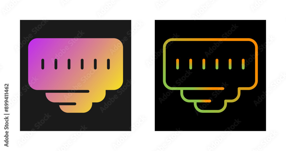 Ethernet Port Vector Icon Ethernet Port Vector Icon