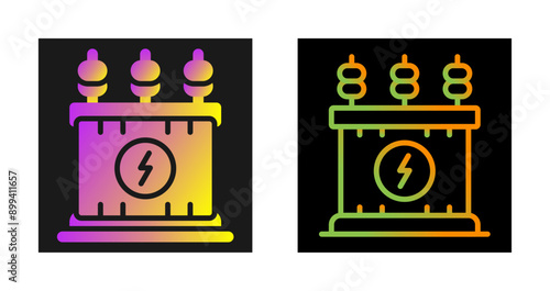 Power Transformer Vector Icon