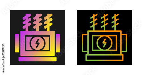 Power Transformer Vector Icon