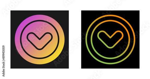 Angle Down Vector Icon