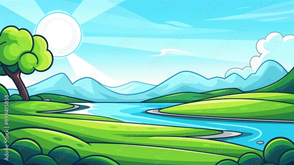 Obraz premium A captivating sketchbook page shows a stunning landscape, rich in texture and atmosphere, using diverse art mediums.