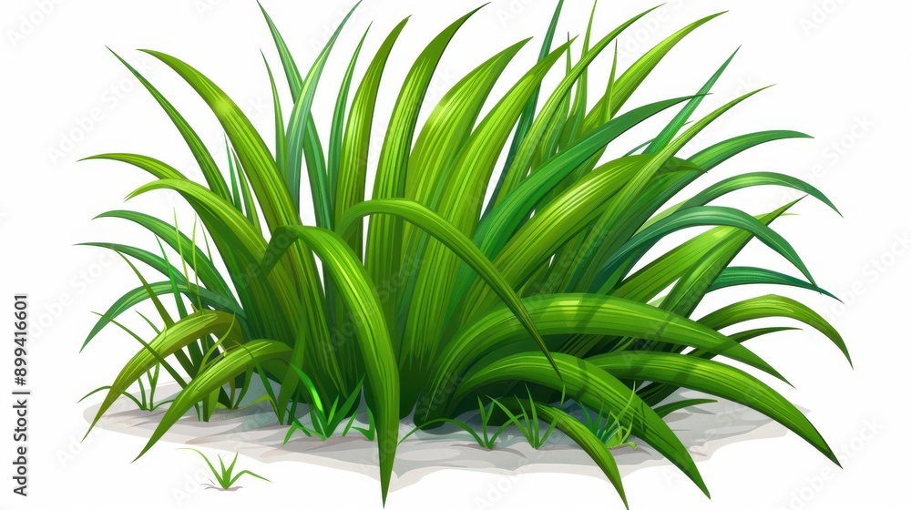 Obraz premium Experience the beauty of nature with this detailed handdrawn grass illustration, perfect for your creative projects.