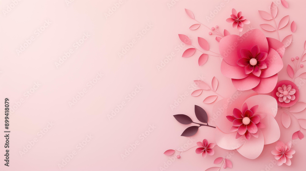 A beautiful paper flower bouquet on a pastel background, perfect for celebrating special occasions like Mothers Day and Easter. A beautiful paper flower bouquet on a pastel background, perfect for celebrating special occasions like Mothers Day and Easter.