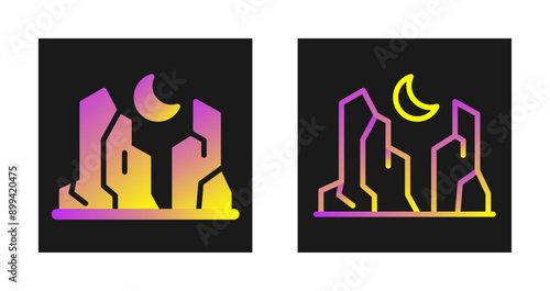 Canyon Vector Icon