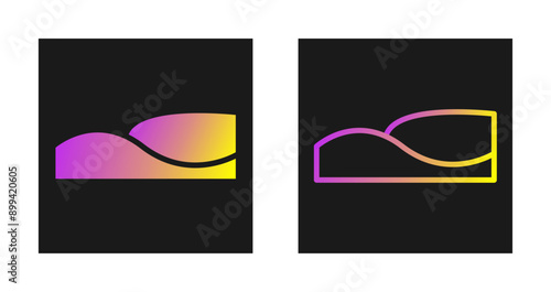 Sand dunes Vector Icon