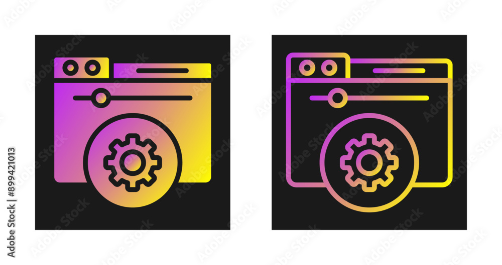 Hosting Control Panel Vector Icon Hosting Control Panel Vector Icon