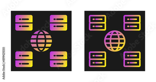Content Delivery Network Vector Icon