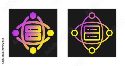 Cluster Server Vector Icon