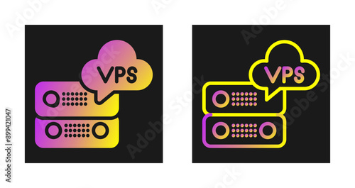 VPS Hosting Vector Icon