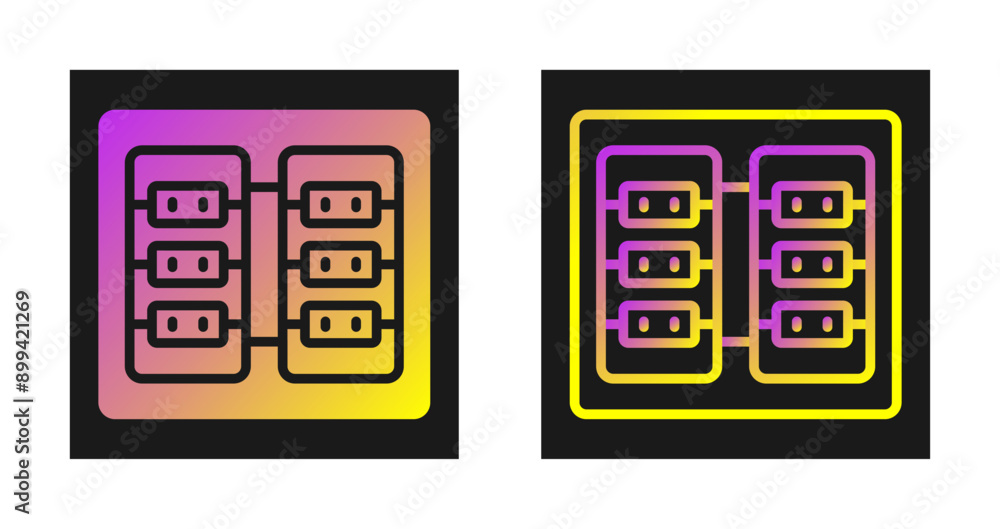 Server Room Vector Icon Server Room Vector Icon