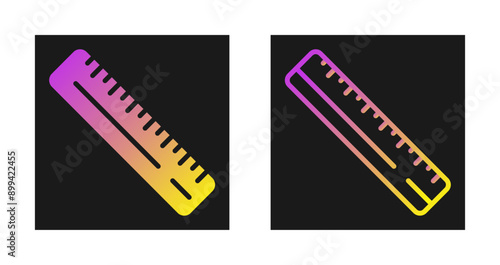 Straight Ruler Vector Icon
