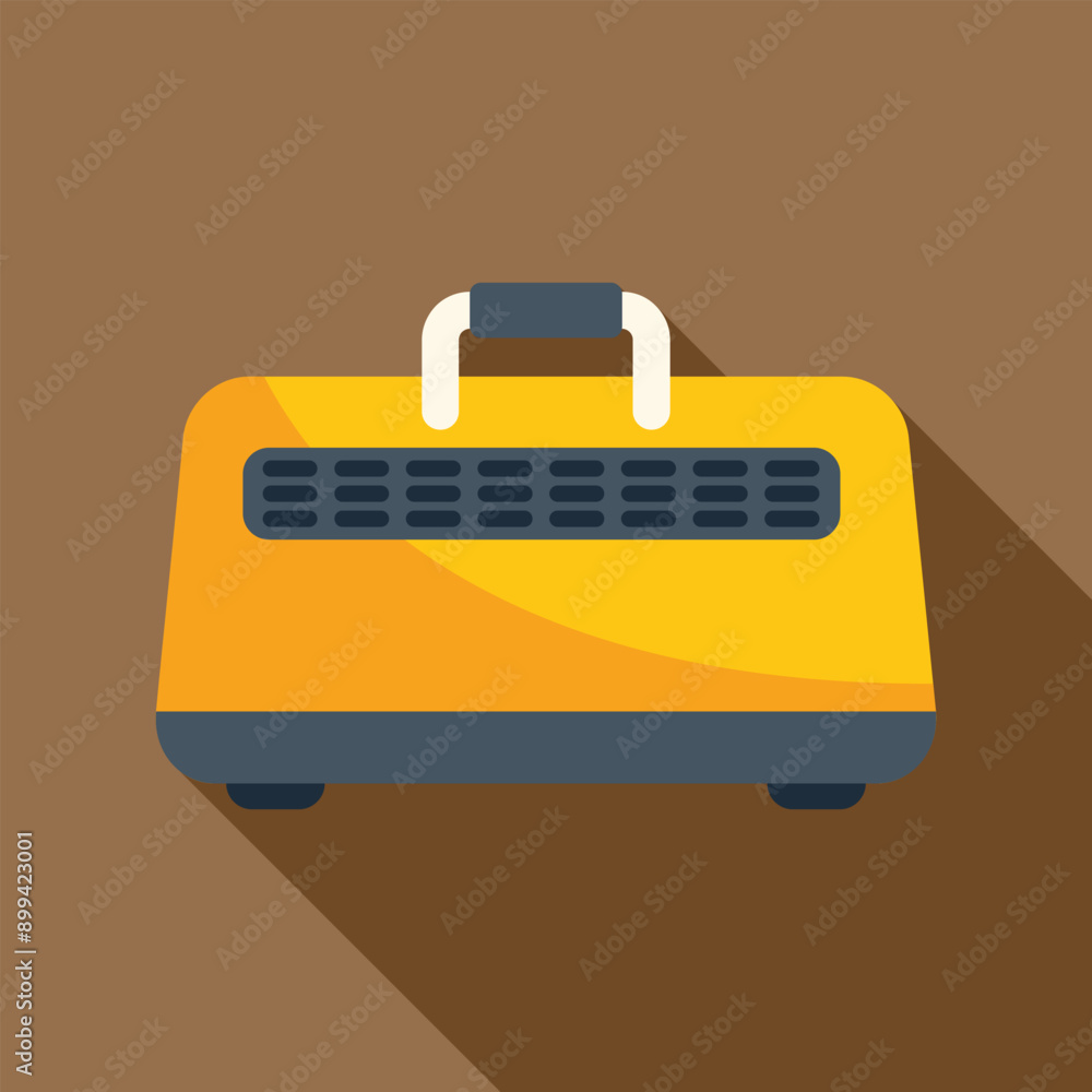 Yellow plastic pet carrier for safe and comfortable traveling with a cat or a dog Yellow plastic pet carrier for safe and comfortable traveling with a cat or a dog