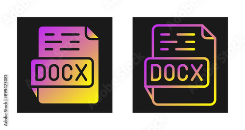 Принти на полотні DOCX Vector Icon