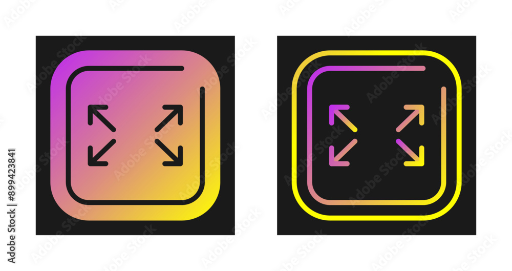 Fullscreen Square Vector Icon Fullscreen Square Vector Icon