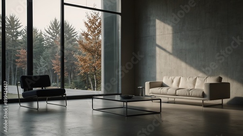 
Minimalist Serenity: A Modern Abstract in a Clean Interior