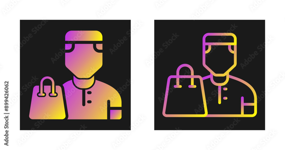 User Shopping Vector Icon User Shopping Vector Icon