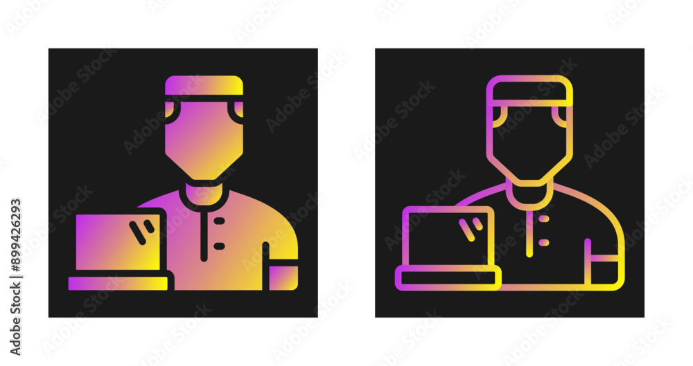 User Working Vector Icon User Working Vector Icon