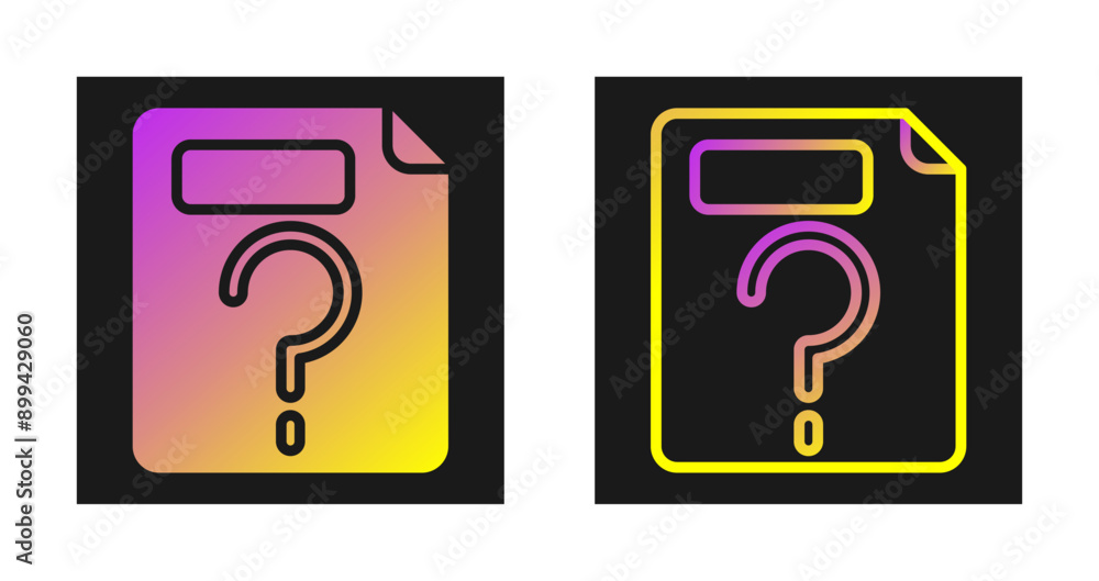 Unknown Vector Icon Unknown Vector Icon