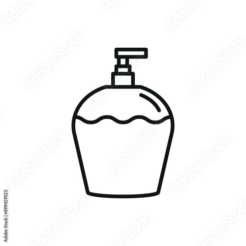 Liquid soap icon features clean lines and elegance, enhancing any digital concept.