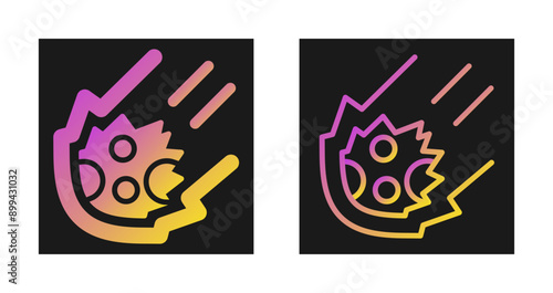Meteor Vector Icon