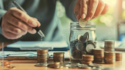 The jar and coins photo