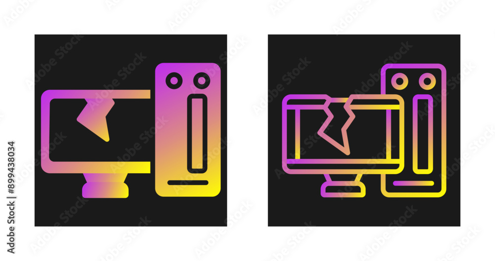 Desktop Computer Vector Icon Desktop Computer Vector Icon