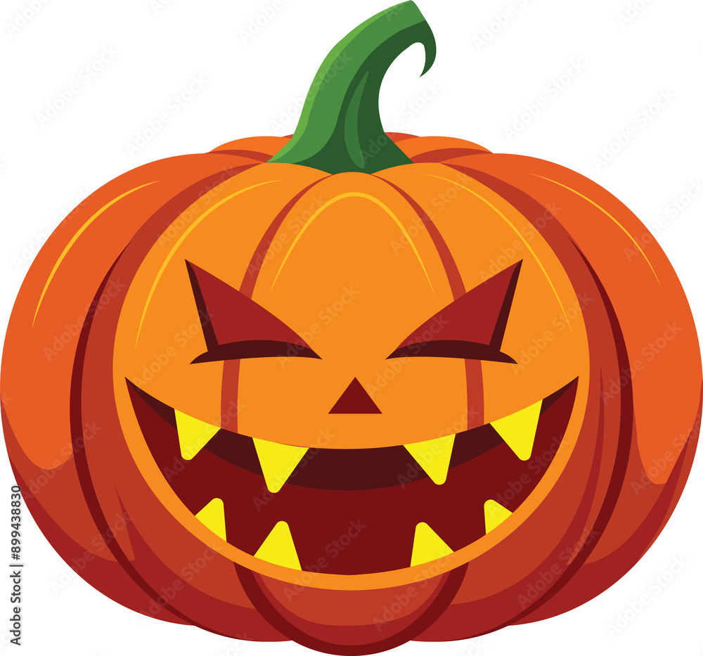 Fototapeta premium Halloween Pumpkin Jack-O-Lantern | High Resolution Isolated On Transparent Background