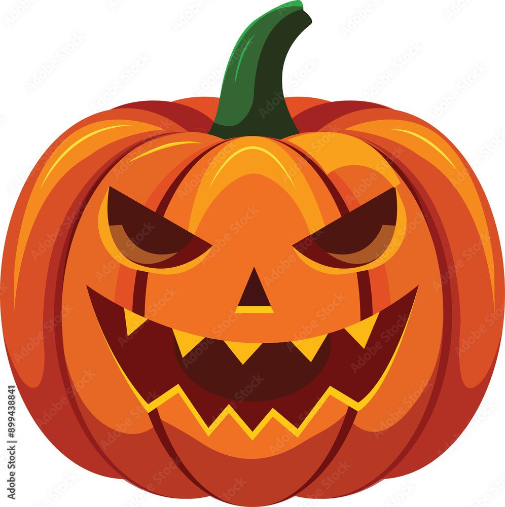 Fototapeta premium Halloween Pumpkin Jack-O-Lantern | High Resolution Isolated On Transparent Background