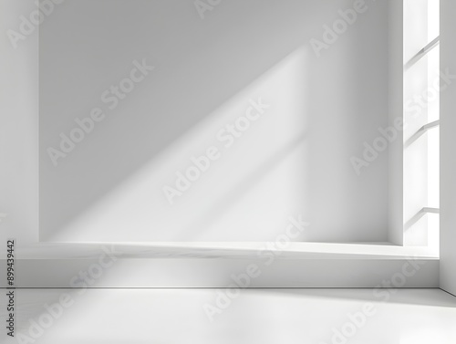 Wallpaper Mural Bright and Minimalistic Empty White Space for Product Presentation Torontodigital.ca