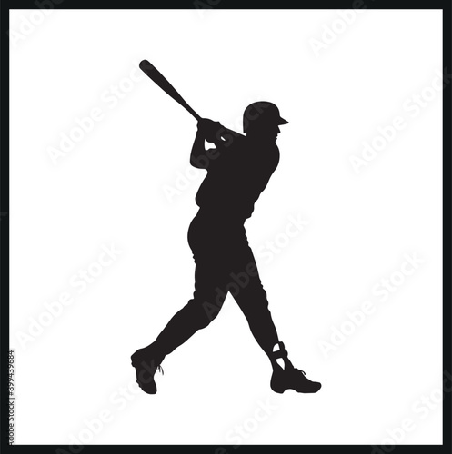 Baseball player silhouette