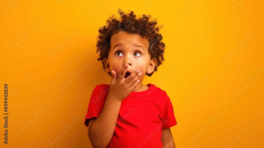 The surprised curly haired boy The surprised curly haired boy