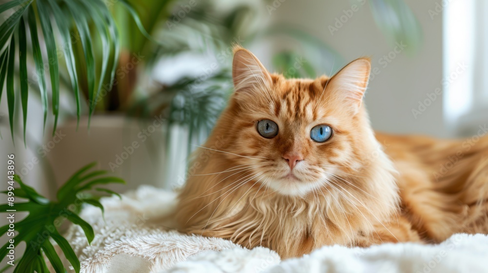 The ginger cat with blue eyes The ginger cat with blue eyes
