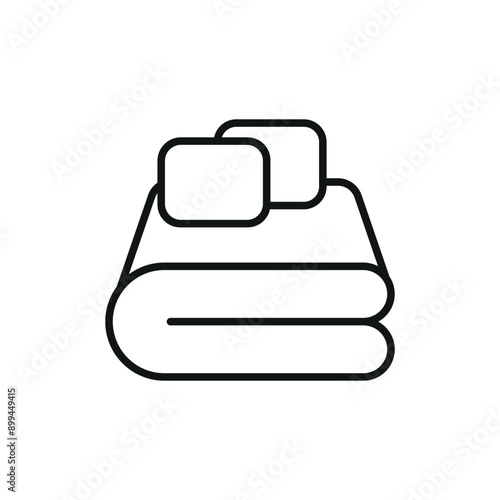 Bed sheet with pillow icon vector design templates simple and modern