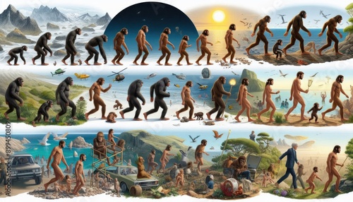 Obraz na płótnie Charles Darwin's theory of evolution